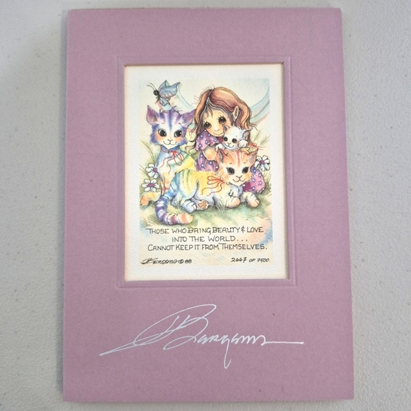 Jody Bergsma Gallery Art - 6 Vintage Signed and Matted Postcard Prints - Picture 13 of 14